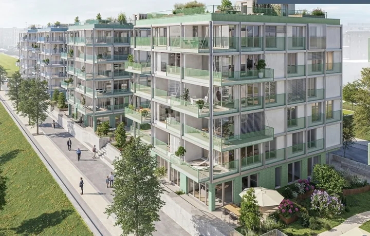 RHEINWIESEN living Mainz Bewehrungsarbeiten Cesah Bau Fassadenansicht